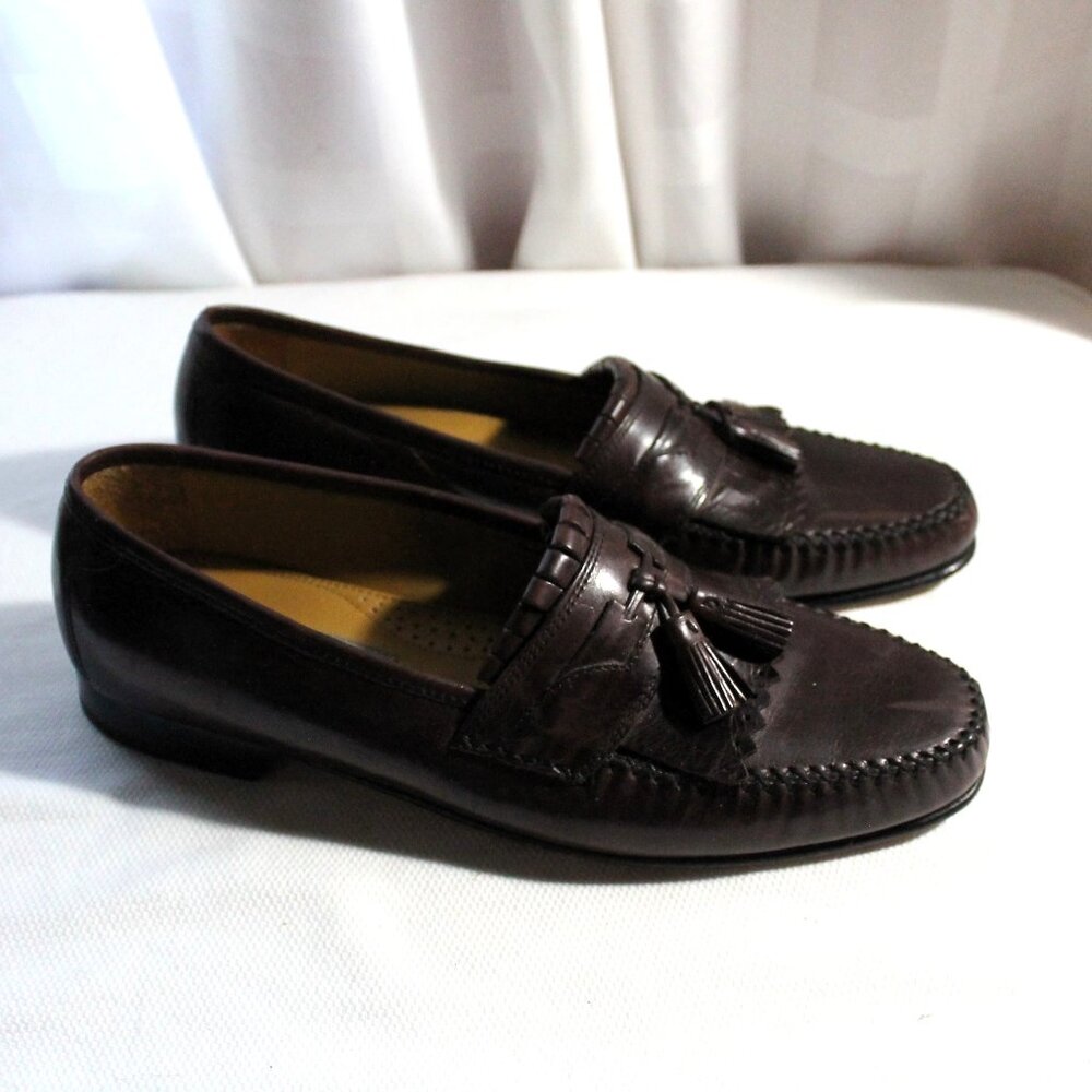Johnston & Murphy Breland Kiltie Tassel Loafers, Cordovan Leather, Size 10.5M
